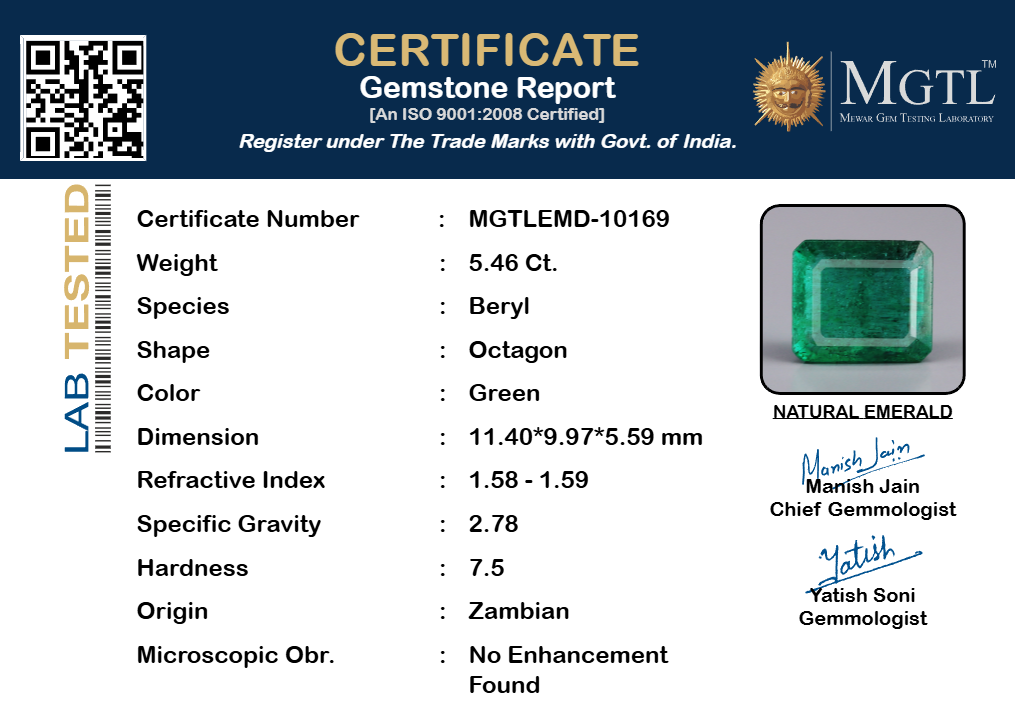 Emerald (Panna) - 5.46 Carats