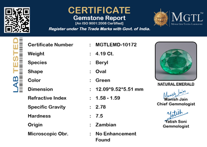Emerald (Panna) - 4.19 Carats