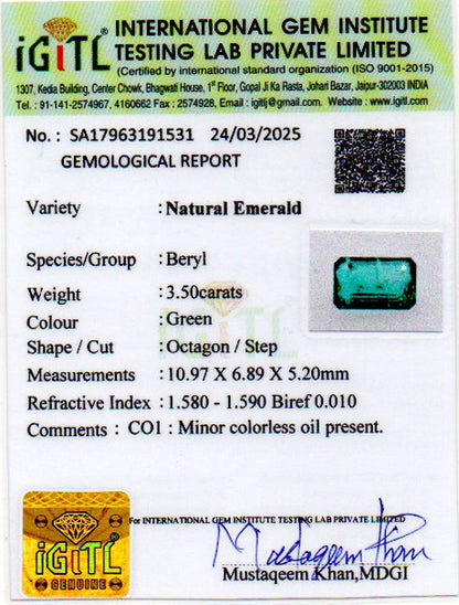 Emerald (Panna) - 3.50 Carats