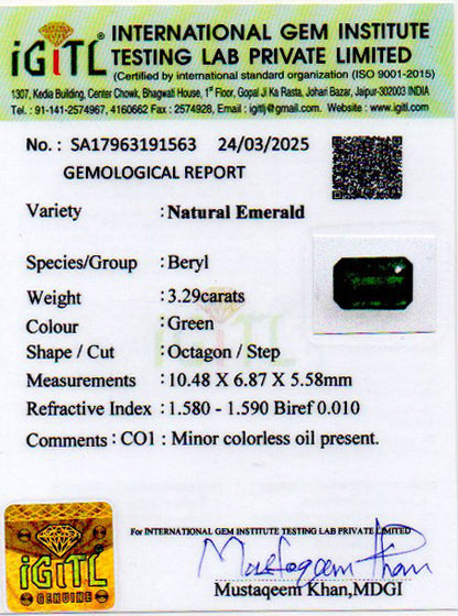 Emerald (Panna) - 3.29 Carats
