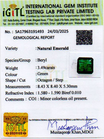 Emerald (Panna) - 3.49 Carats