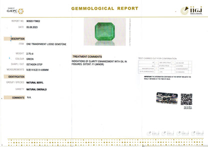 Emerald (Panna) - 2.75 Carats