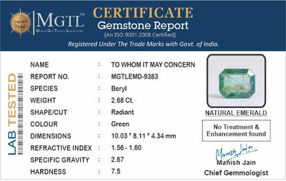 Emerald (Panna) - 2.68 Carats