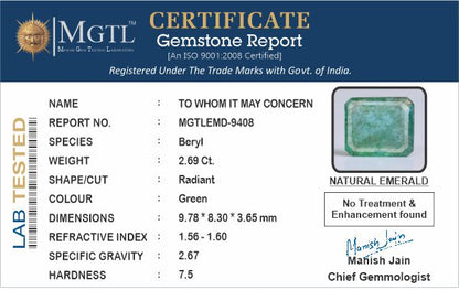 Emerald (Panna) - 2.69 Carats