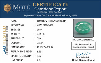 Emerald (Panna) - 2.61 Carats