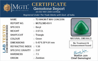 Emerald (Panna) - 2.97 Carats