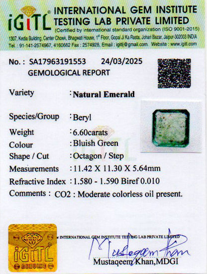 Emerald (Panna) - 6.60 Carats
