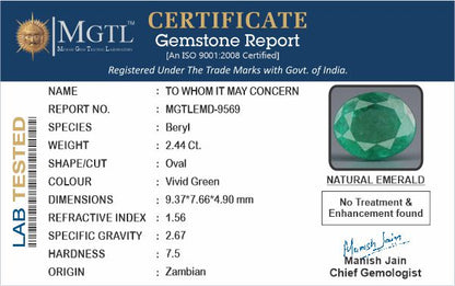 Emerald (Panna) - 2.44 Carats
