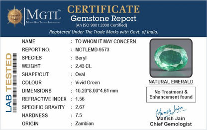 Emerald (Panna) - 2.43 Carats
