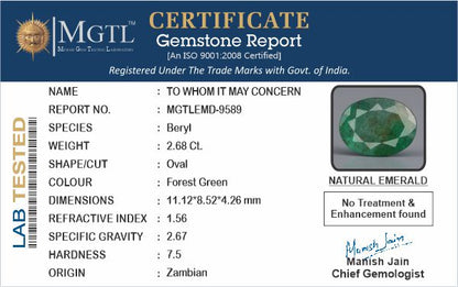 Emerald (Panna) - 2.68 Carats