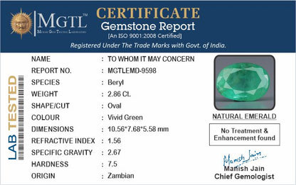 Emerald (Panna) - 2.86 Carats