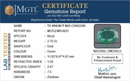 Emerald (Panna) - 2.75 Carats