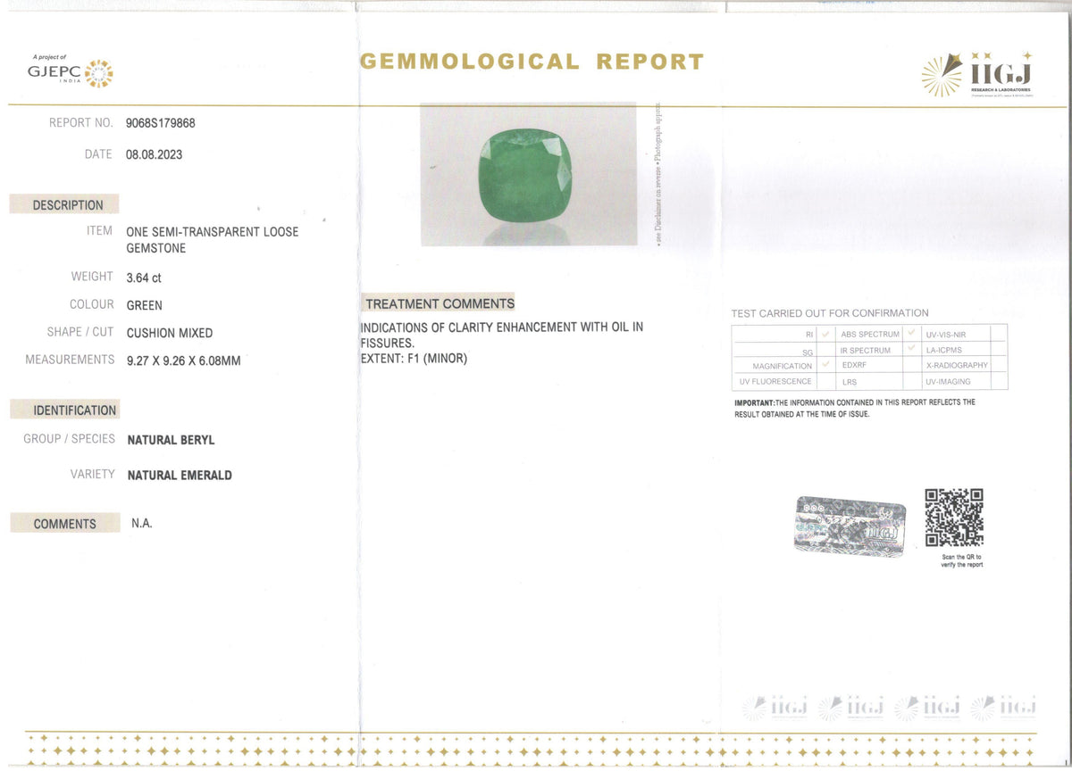 Emerald (Panna) - 3.64 Carats