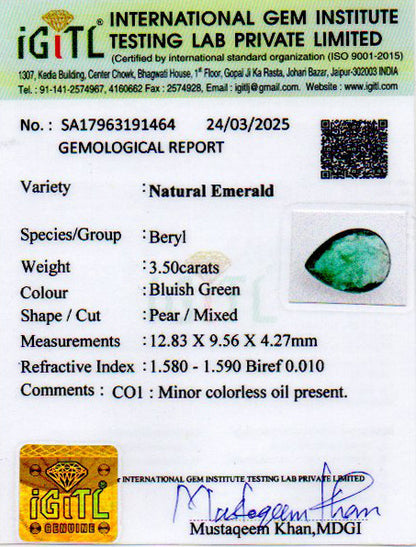 Emerald (Panna) - 3.50 Carats