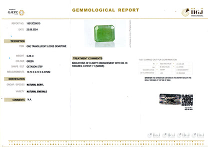Emerald - 5.28 Carats (Panna - 5.76 Ratti)