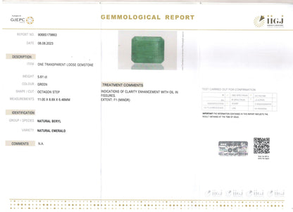 Emerald (Panna) - 5.61 Carats