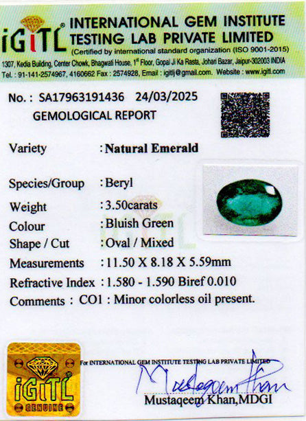 Emerald (Panna) - 3.50 Carats
