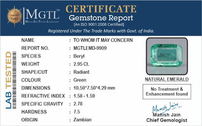 Emerald (Panna) - 2.95 Carats