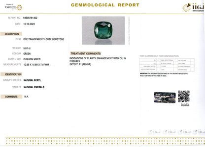 Emerald (Panna) - 5.81 Carats