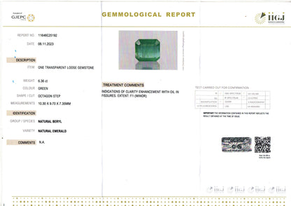 Emerald (Panna) - 6.36 Carats