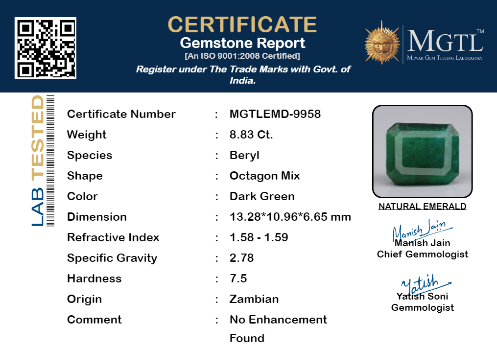 Emerald (Panna) - 8.83 Carats