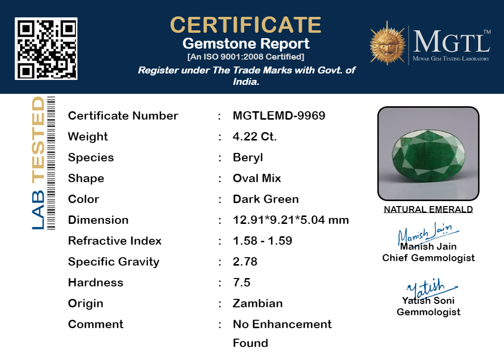 Emerald (Panna) - 4.22 Carats