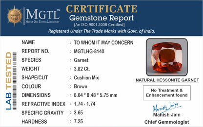 Hessonite (Gomed) - 3.82 Carats
