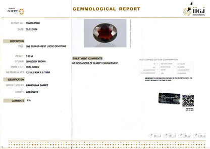 Hessonite (Gomed) - 5.90 Carats