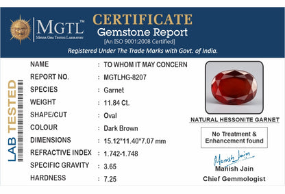 Hessonite (Gomed) - 11.84 Carats