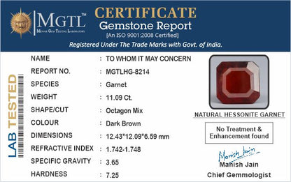 Hessonite (Gomed) - 11.09 Carats