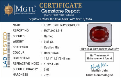 Hessonite (Gomed) - 9.83 Carats