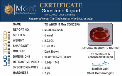 Hessonite (Gomed) - 8.23 Carats