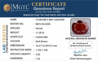 Hessonite (Gomed) - 11.28 Carats