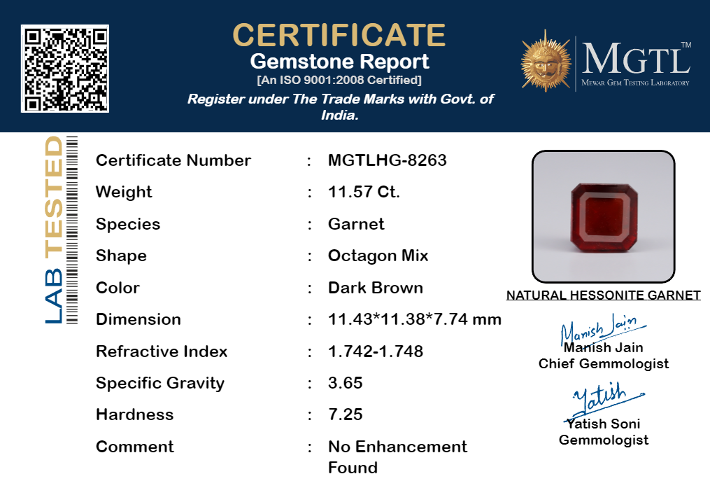 Hessonite (Gomed) - 11.57 Carats