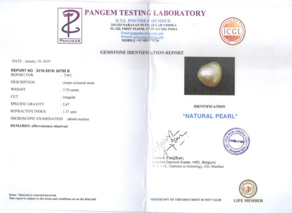 Keshi Pearl - 3.70 Carats (Moti - 4.03 Ratti)