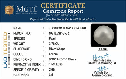 Keshi Pearl - 3.78 Carats (Moti - 4.12 Ratti)