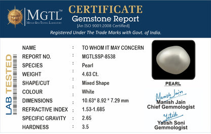 Keshi Pearl - 4.63 Carats (Moti - 5.05 Ratti)