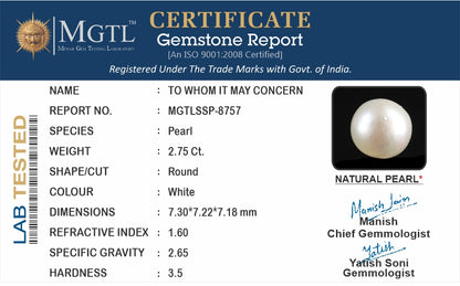 Keshi Pearl - 2.75 Carats (Moti - 3.00 Ratti)