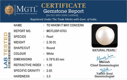 Keshi Pearl - 2.30 Carats (Moti - 2.51 Ratti)
