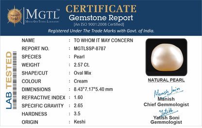 Keshi Pearl (Moti) - 2.57 Carats