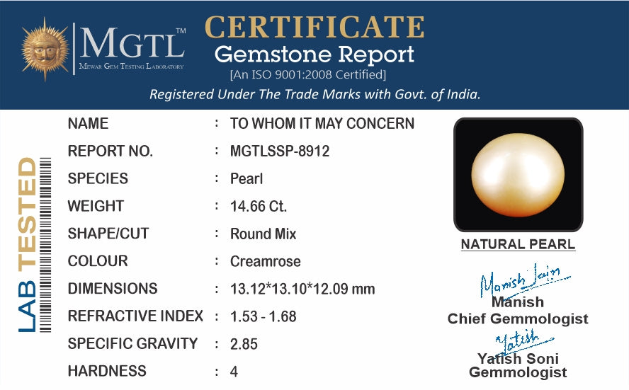 Keshi Pearl - 14.66 Carats (Moti - 15.98 Ratti)