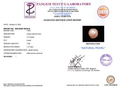 Keshi Pearl - 4.75 Carats (Moti - 5.18 Ratti)
