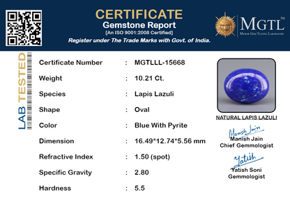 Lapis Lazuli - 10.21 Carats