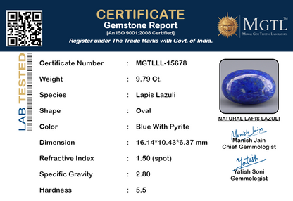 Lapis Lazuli - 9.79 Carats