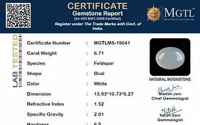 White Moonstone - 6.71 Carats