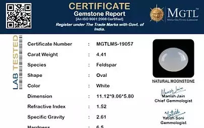White Moonstone - 4.41 Carats