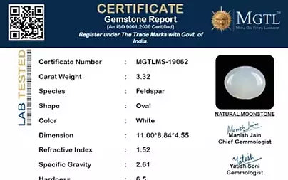 White Moonstone - 3.32 Carats