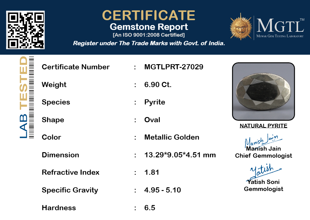 Natural Pyrite - 6.90 Carats