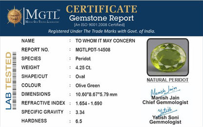 Peridot - 4.25 Carats