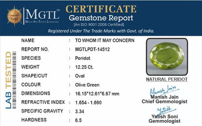 Peridot - 12.25 Carats